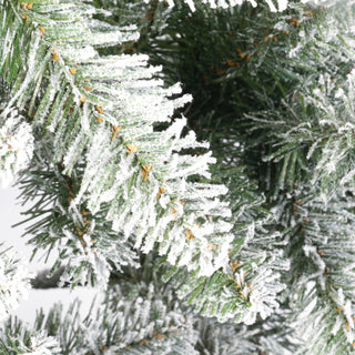 Neo Christmas Tree Artificial 7-Foot Half Slim Snow Flocked