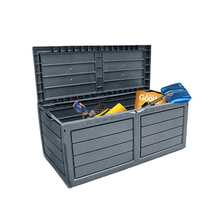 Neo 320 Litre Dark Grey Plastic Waterproof Outdoor Garden Storage Box