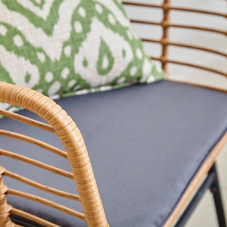 Neo Grey 3 Piece Bamboo Style Garden Table & Chairs Bistro Set