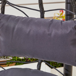 Neo Grey Garden Swing Hanging Egg Chair With Cushions
