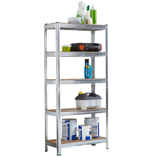 Neo Silver 5 Tier Garage Shelving Racking