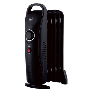 Neo 650W Oil Filled 5 Fin Electric Heater Radiator - Black
