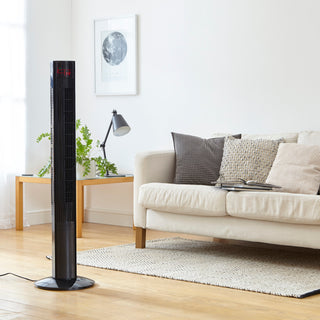 Neo 46” Black Floor Free Standing Tower Fan