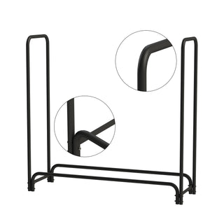 Neo 120cm Outdoor Metal Log Holder Storage Rack with Cover
