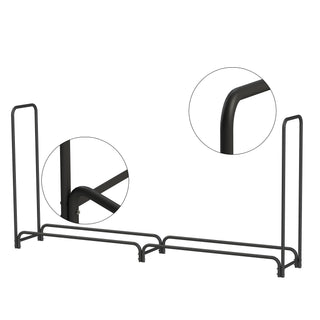 Neo 240cm Outdoor Metal Log Holder Storage Rack with Cover