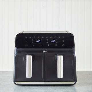 Neo Electric Digital Air Fryer 8.5L with Dual Drawer Black & Silver