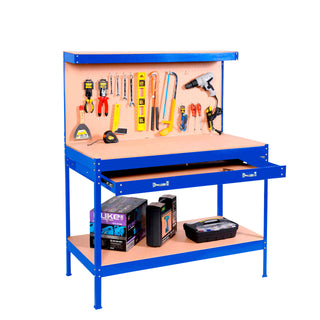 Neo Blue Workbench Heavy-Duty Steel Pegboard Drawer