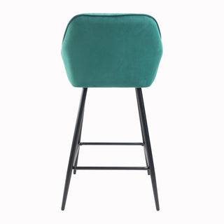 Cannes Green Crushed Velvet Bar Stool