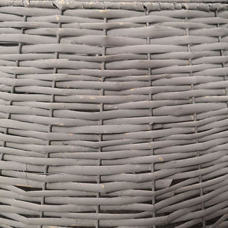 Neo Grey Willow Christmas Tree Skirt Natural Rustic Handwoven Half Split Willow Base Cover Hider Collar