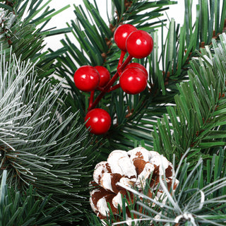 Neo Artificial Green Christmas Garland Lush Evergreen Holiday Decoration Reusable Festive Wreath Trim for Mantel, Staircase & Outdoor Use