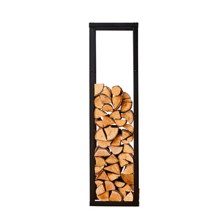 Neo Tall Indoor Black Firewood Log Rack