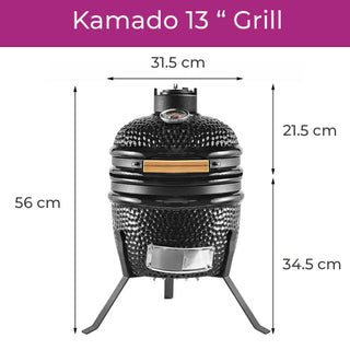 Neo Kamado 13" Ceramic Mini BBQ Grill
