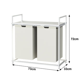 Neo White Laundry Basket Hamper With Shelf