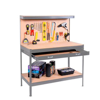 Neo Grey Workbench Heavy-Duty Steel Pegboard Drawer