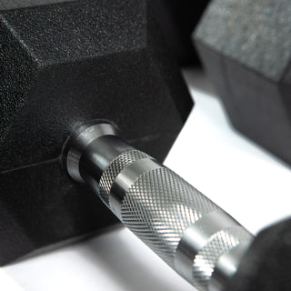 Neo 2x Cast Iron Rubber Hexagonal Dumbbells 12.5kg