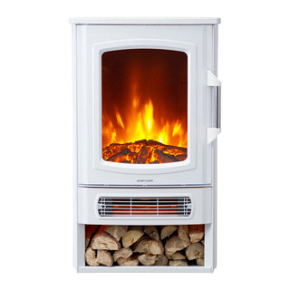Neo Electric Heater White with Realistic Flame & Log Store 1000W / 2000W