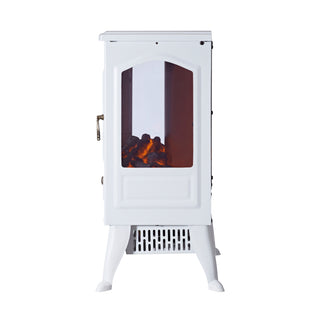 Neo Electric Fire Heater Realistic Flame Effect - White