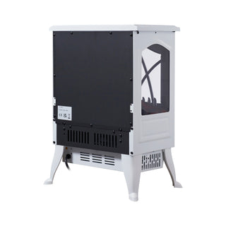 Neo Electric Fire Heater Realistic Flame Effect - White