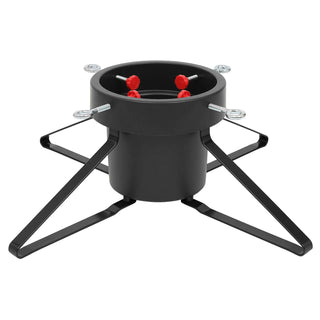 Neo Black Christmas Tree Stand for Real Trees up to 8ft Extra Large Heavy Duty Metal Base with 4 Screws 3.3L Water Reservoir Tank Secure Stylish Festive Stable Design