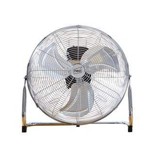 Neo High Velocity Chrome Metal Floor Freestanding Fan  - 9 Inch
