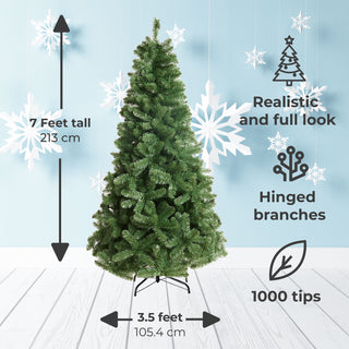 Scandinavian Christmas Tree Artificial 7ft Green