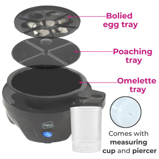 Neo Electric Egg Boiler Poacher and Steamer Blue & Copper