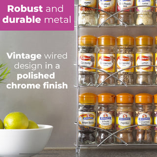 Chrome Free Standing 3 Tier Table Top Spice Rack