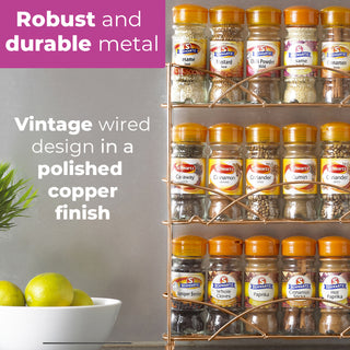 Neo Copper Free Standing 3 Tier Table Top Spice Rack