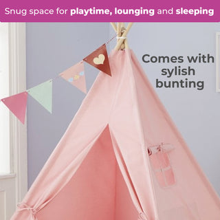 Neo Pink Canvas Kids Indian Tent TeePee