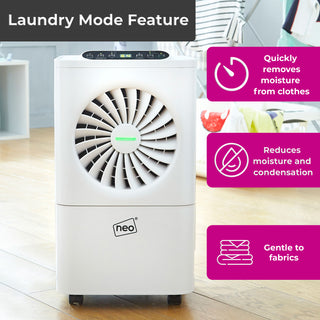 Neo Portable 3L Dehumidifier 12L Per Day