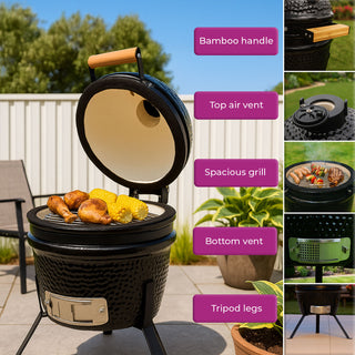 Neo Kamado 13" Ceramic Mini BBQ Grill