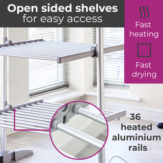 Neo Indoor Electric 3 Tier Heated Airer Foldable