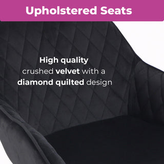 Black Crushed Velvet Bar Stools