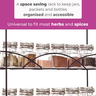 Neo Black Free Standing 3 Tier Table Top Spice Rack