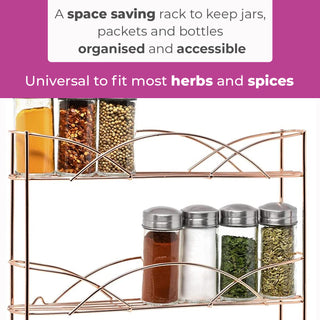 Neo Copper Free Standing 3 Tier Table Top Spice Rack