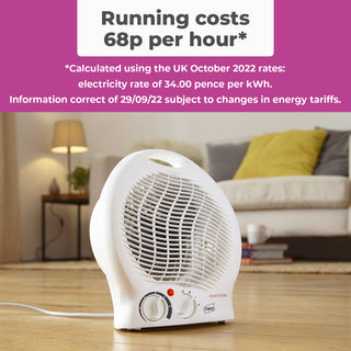 Neo White Portable Heater Electric Fan 2000W