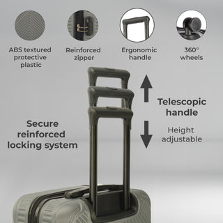Neo Titanium 3 Piece Hard Shell Luggage Suitcase Set