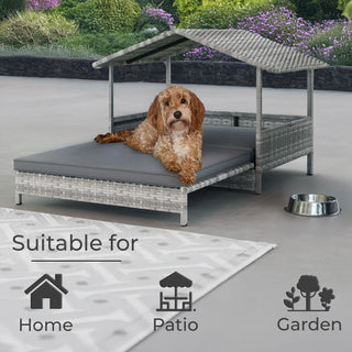 Neo Rattan Dog House Outdoor Wicker Dog Pet Bed