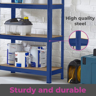 Neo Blue 5 Tier Garage Shelving Racking