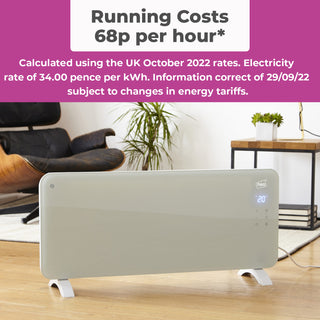 Neo Wifi White Electric Glass Panel Heater Radiator