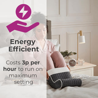 Neo Cosy Grey Electric Heated Foot Warmer - 3 Heat Settings