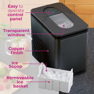 Neo Black 1.7L Electric Ice Cube Maker Machine