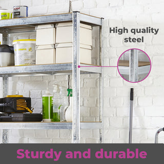 Neo Large Galvanised 5 Tier Shelving