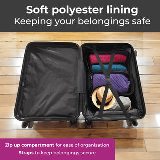 Neo Navy Blue 3 Piece Hard Shell Luggage Suitcase Set