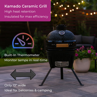 Neo Kamado 13" Ceramic Mini BBQ Grill