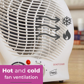 Neo White Portable Heater Electric Fan 2000W
