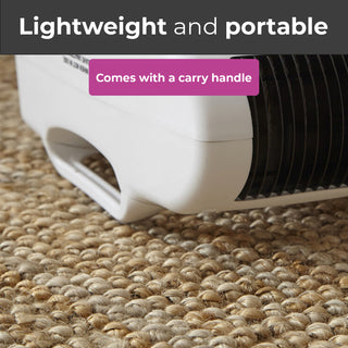 Neo White Electric Fan Heater 2000W Portable Floor or Upright