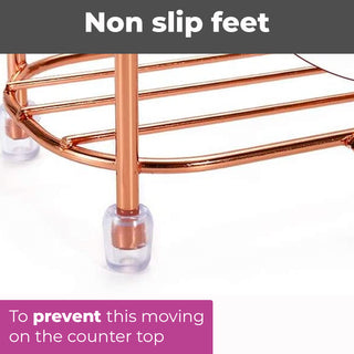 Neo Copper Free Standing 3 Tier Table Top Spice Rack
