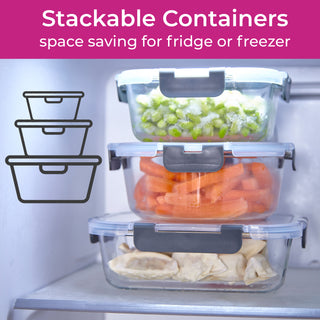 Neo 10 Glass Containers & 10 Lids Food Storage Set - 10 Piece