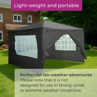 Neo 3X3M Grey Light Weight Event Gazebo Canopy Marquee Tent